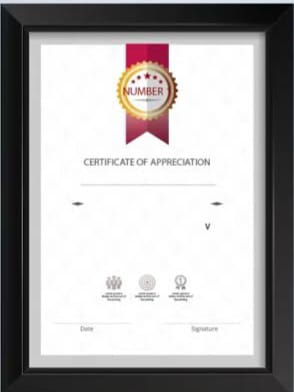 Premium A4 glossy certificate wall hanging frame for office or school in Pakistan