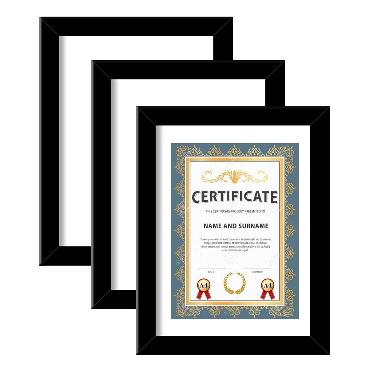 A4 wall hanging photo frame in Pakistan for certificates, photos, and artwork.