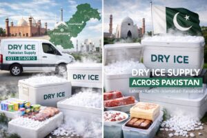 dry ice supplier pakistan for food delivery and cold chain