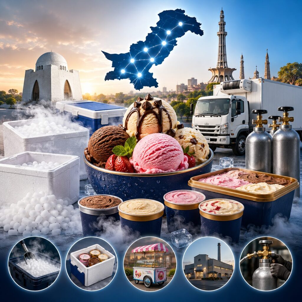 Commercial Ice Cream Supply in Pakistan with Dry Ice Cold Chain Logistics