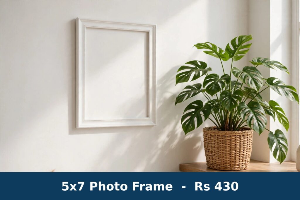 5x7 photo frame on wall
