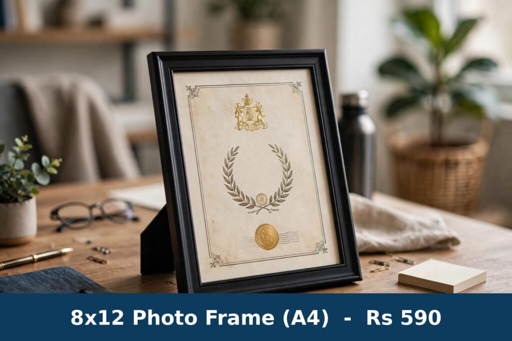 8x12 A4 photo frame on desk
