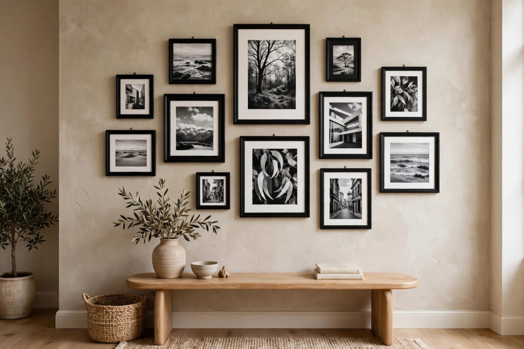 Wall collage photo frames
