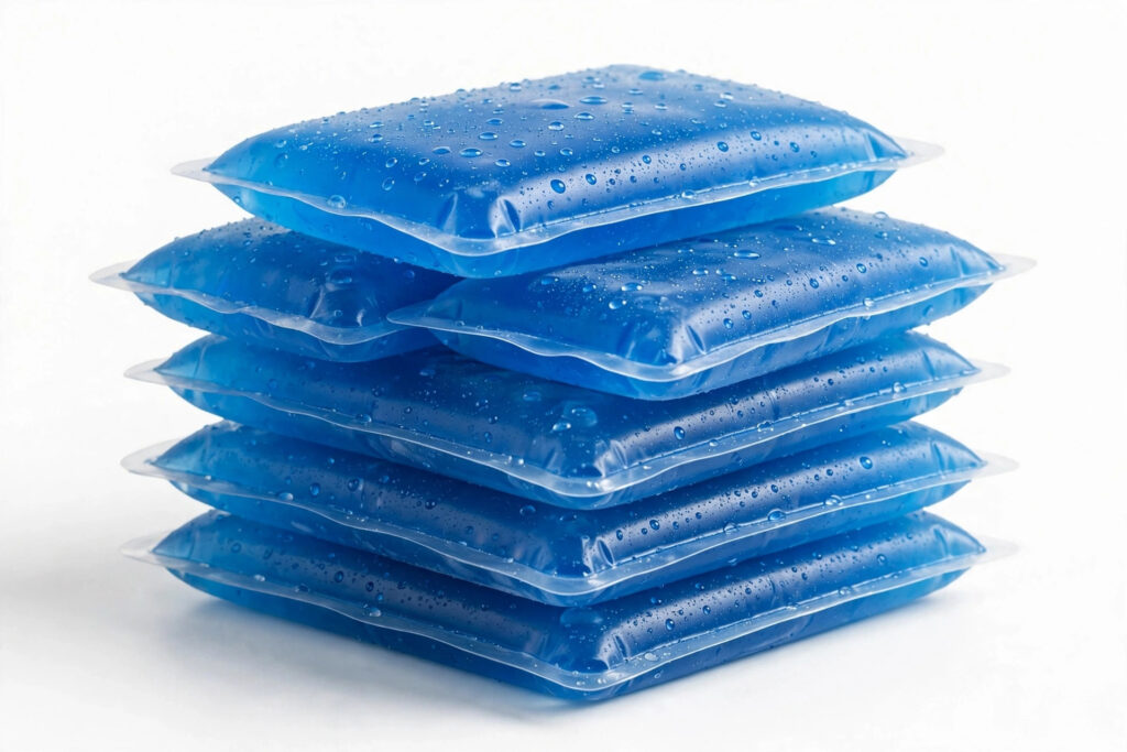 Ice gel packs for cold chain